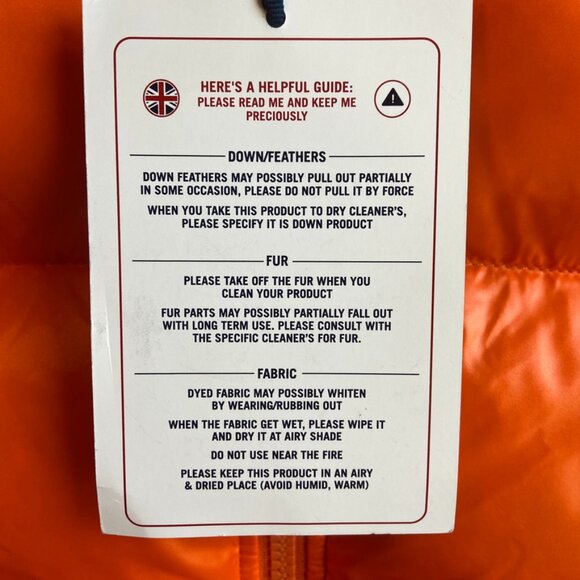 NWT Pyrenex Puffin Orange John Unisex Sleeveless Down Jacket - Picture 13 of 16